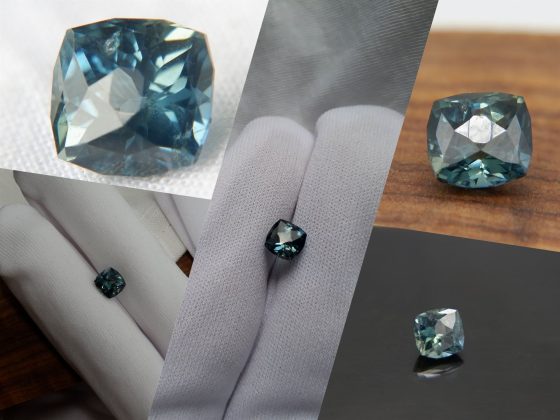 Blue-Green Sapphire - Cushion - 1.85 ct - COR authenticated