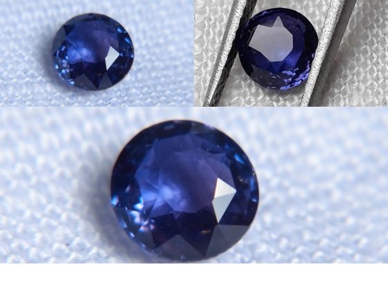 Color-Change Blue Sapphire - Round - 0.901 ct - IGL certified