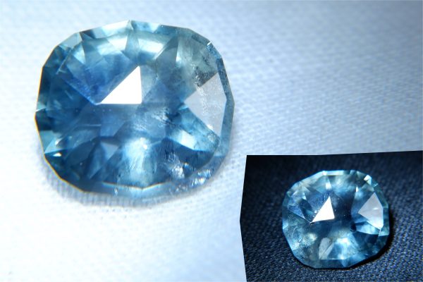 Genuine Green-Blue Sapphire - Cushion - 3.08 ct - GIA certified