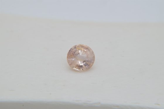 Pastel Orange Sapphire - Round - 1.30 ct - COR authenticated