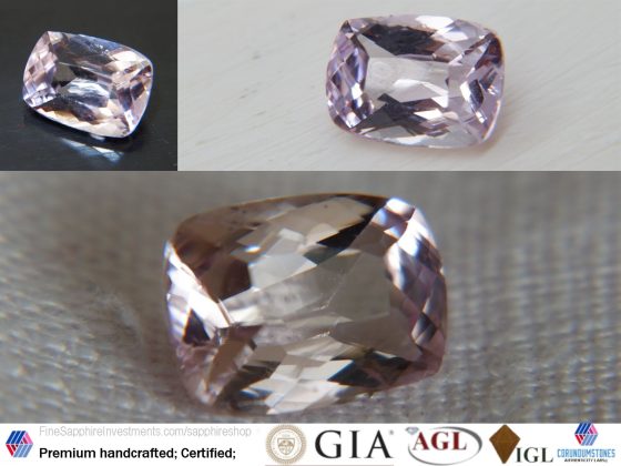 Rose Pink Beryl - Rectangular - 2.15 ct - COR authenticated