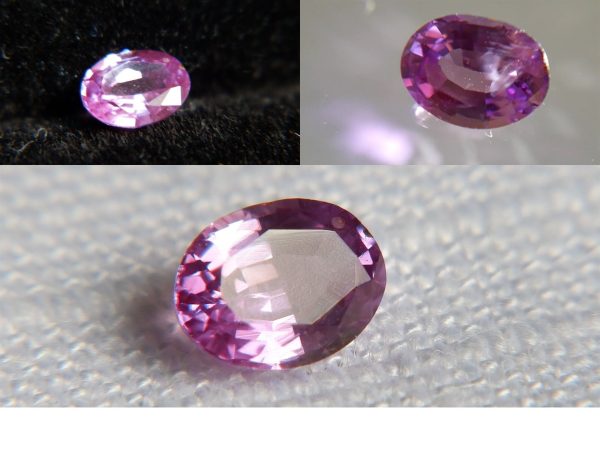 Purplish Pink Sapphire - Oval - 0.65 ct - GIA certified