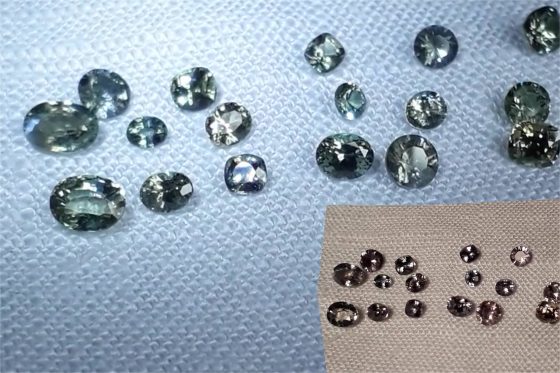 Alexandrite Lot colorchange grass-green purple in Engagement Rings for Women  - Cushion - 4.05 ct. - COR
