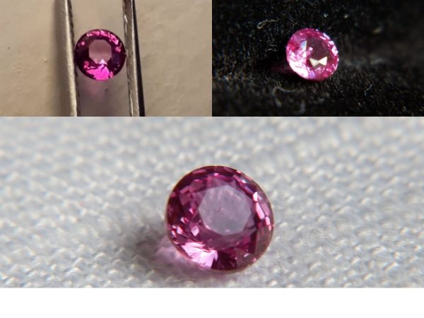 Genuine Pink Sapphire - Round - 0.37 ct - GIA certified