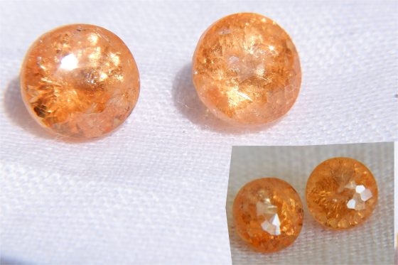 Garnet Spessardine Matching Pair - Round - 2.85 ct - COR authenticated