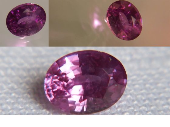 Purplish Pink Sapphire - Oval - 0.87 ct - GIA certified