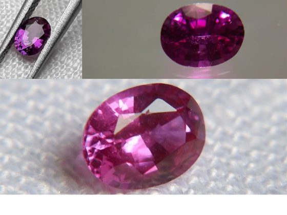 Purplish Pink Sapphire - Oval - 0.46 ct - GIA certified