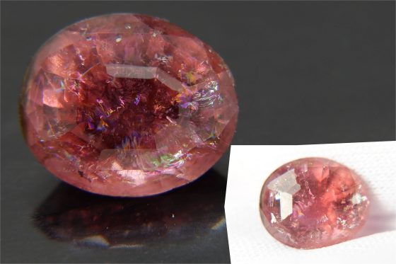 pinkish-orange Tourmaline for a ring as xmas Presents for Men - Oval - 0.8 ct. - COR