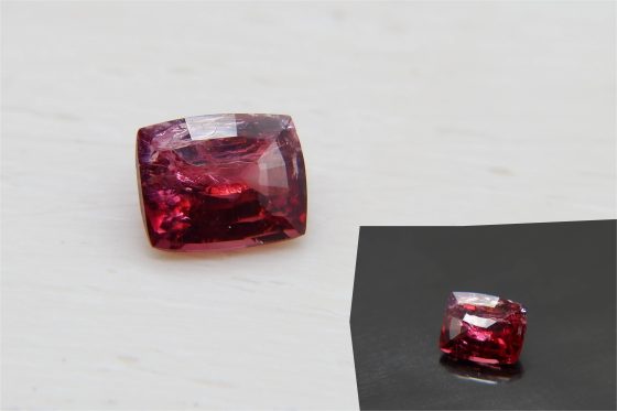 pinkish-orange Tourmaline for a ring as xmas Presents for Men - Rectangular - 1.05 ct. - COR